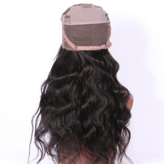 Luffy Natural Color Body Wave Indian Non Remy Human Hair Full Lace Wigs For Black Women With Baby Hair High Ponytail 130 Density