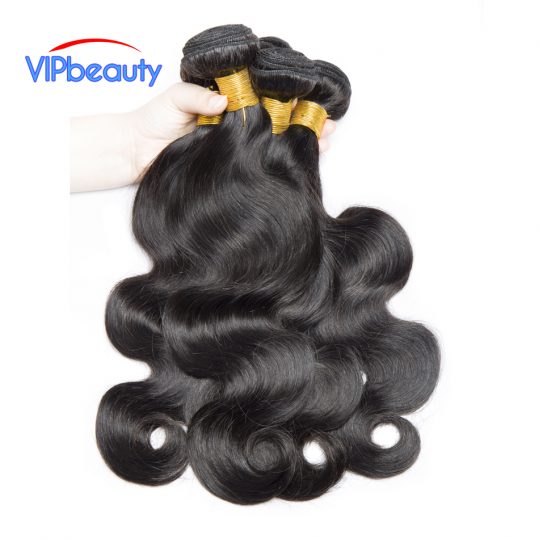 Vip beauty Indian Body Wave Human Hair Bundles 1 Piece Non Remy Hair Extensions Natural Color 1B 10-28 Inch Free Shipping