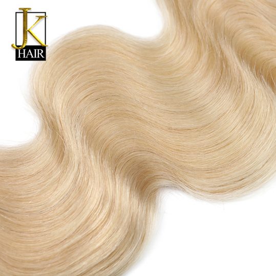 JK Hair Ombre 1b 613 Dark Roots Blonde Brazilian Remy Hair Extension Body Wave 100% Human Hair Weave Bundles Double Weft 1 PC