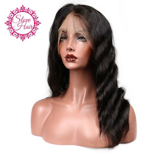 Slove Hair Brazilian Full Lace Human Hair Wigs For Black Women With Baby Hair Remy Human Hair Body Wave Wigs Free Shipping