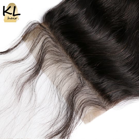 KL Hair 5x5 Body Wave Lace Closure Free Part Human Hair Natural Color Brazilian Remy Hair Closure Bleached Knots With Baby Hair