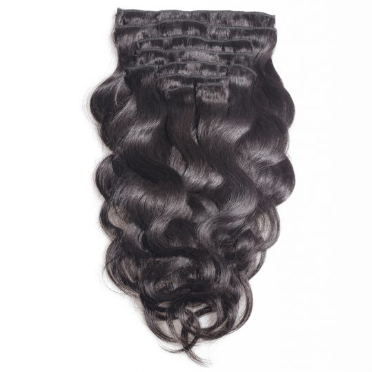 Maxglam clip in human hair extensions 140g 10pcs Brazilian Body Wave Remy Hair Natural Color Global Free Shipping