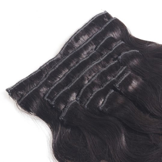 Maxglam clip in human hair extensions 140g 10pcs Brazilian Body Wave Remy Hair Natural Color Global Free Shipping