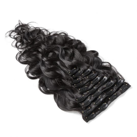 Rosabeauty 10 Pieces/Set Clip In Human Hair Extensions Body Wave Natural Color 140G Remy Hair 14-22 inch
