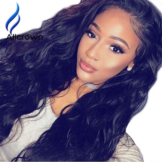 Alicrown Body Wave Lace Front Human Hair Wigs For Black Women Pre Plucked Brazilian Remy Hair Wigs Bleached Knots Baby Hair