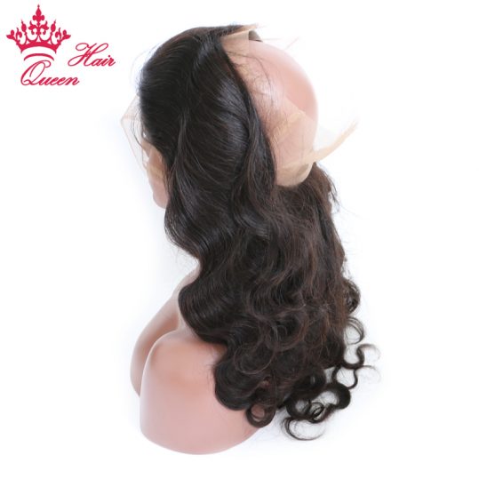 Queen Hair Products 360 Lace Frontal Band Closure Brazilian Body Wave Remy Hair Natural Color 10"-20" 100% Human Hair