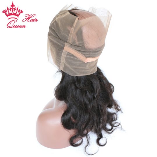 Queen Hair Products 360 Lace Frontal Band Closure Brazilian Body Wave Remy Hair Natural Color 10"-20" 100% Human Hair