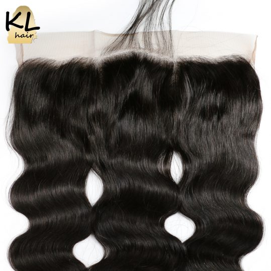 KL Hair Brazilian Body Wave Lace Frontal Closure 13*4 Ear To Ear Pre Plucked Lace Closure With Baby Hair Human Remy Hair Closure