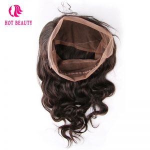 Hot Beauty Hair Brazilian Virgin Hair Body Wave 360 Lace Frontal Pre Plucked Hairline Natural Color Unprocessed 100% Human Hair
