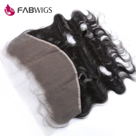 Fabwigs Pre Plucked 13x6 Lace Frontal Closure Bleached Knots Brazilian Body Wave Remy Human Hair Ear to Ear Frontal Freeshipping