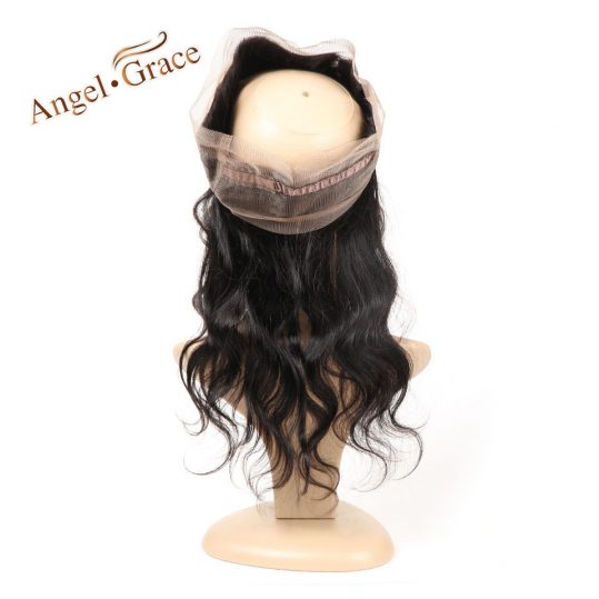 Angel Grace Hair Brazilian Body Wave Hair 360 Lace Frontal Free Part Natural Color Remy Hair Free Shipping 10-20 Inch Human Hair