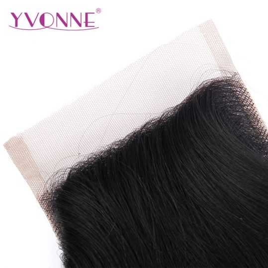 YVONNE Brazilian Body Wave Virgin Hair Free Part Lace Closure 4x4 Human Hair Closure Natural Color Free Shipping