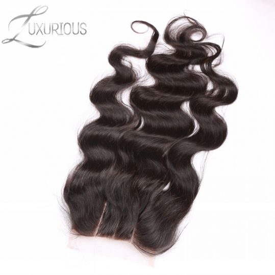 Luxurious 100% Brazilian Virgin Human Hair Body Wave 4"x4" Free Part Lace Closure 8-20inch Hand Tied Free Shipping