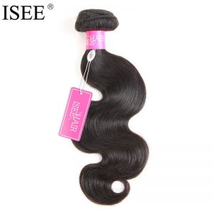 ISEE Brazilian Virgin Hair Body Wave 100% Unprocessed Human Hair Bundles Free Shipping Machine Double Weft