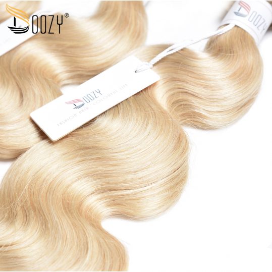 Doozy color 613 russian blonde brazilian body wave hair weaving free shipping non remy human hair bundles