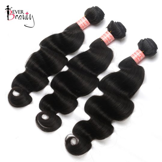 Ever Beauty Brazilian Remy Hair Weave Bundles Body Wave 100% Human Hair Natural Black 10-28inch Free Shipping