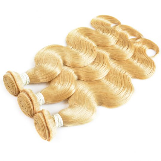 BAISI 613# Brazilian Remy Hair Blonde Body Wave Hair Extensions,Free Shipping 10inch-26inch