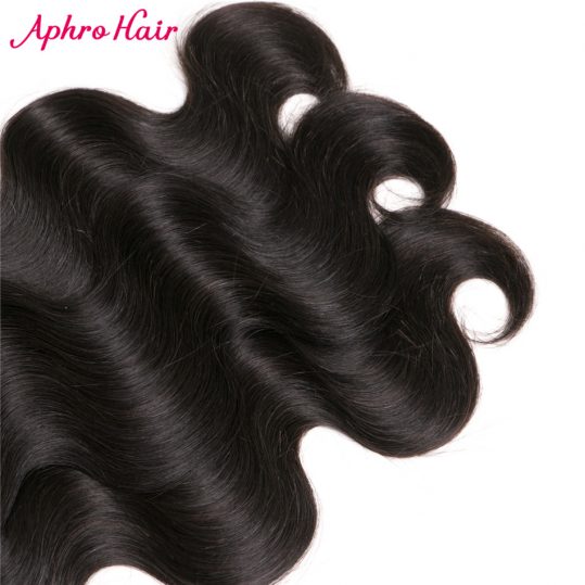 Aphro Hair Brazilian Body Wave 1PC 100% Human Weave Bundles Non Remy Hair Extensions Can Buy More Bundles Natural Color