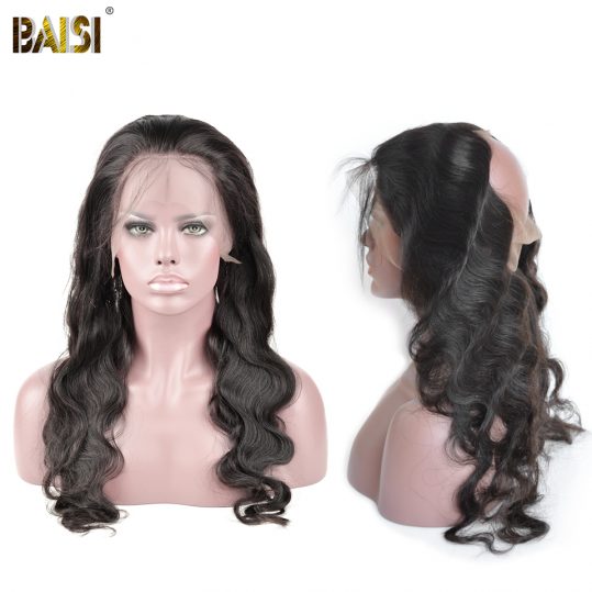 BAISI Brazilian Body Wave 360 Lace Frontal 100% Human Hair Remy Hair Natural Hairline Pre-Plucked With Baby Hair Free Shipping