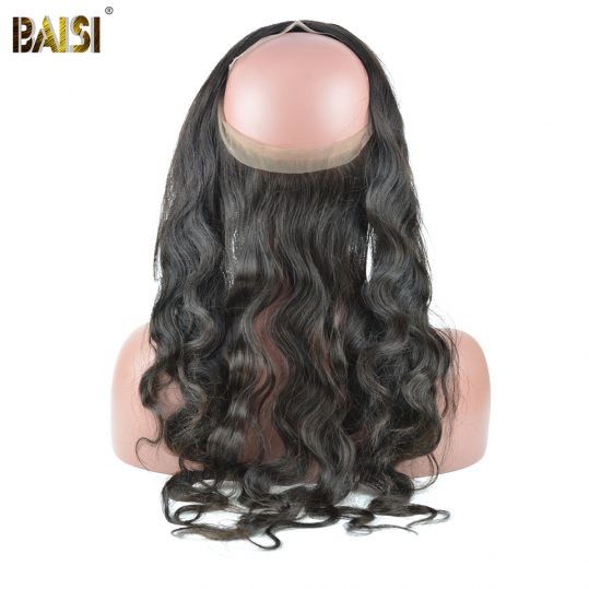BAISI Brazilian Body Wave 360 Lace Frontal 100% Human Hair Remy Hair Natural Hairline Pre-Plucked With Baby Hair Free Shipping