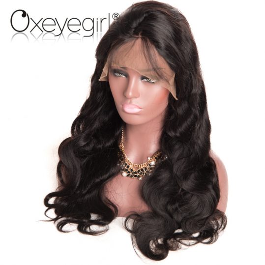 Oxeye girl Brazilian Body Wave Pre Plucked Full Lace Human Hair Wigs With Baby Hair Natural Color Non Remy Hair For Black Woman