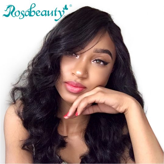 Rosabeauty Full Lace Wigs Brazilian Body Wave Remy Hair Bleached Knots 100% Human Hair With Natural Hairline Glueless