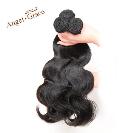 ANGEL GRACE HAIR Peruvian Body Wave Bundles Remy Hair Natural Color 10"-28" Inch Human Hair Weave Free Shipping