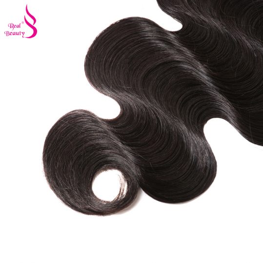 Real beauty Peruvian Body Wave Lace Closure Free Part Remy Hair Bundles 4*4 Swiss Lace with Baby Hair 130% density Free Shipping