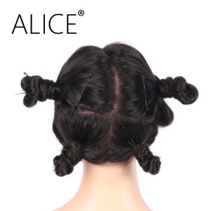 ALICE Peruvian Glueless Full Lace Wigs Body Wave 130 Density Natural Color Remy Human Hair Wigs Pre Plucked Hairline