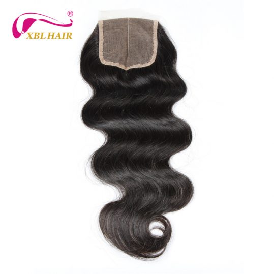 XBL HAIR Peruvian Hair Body Wave Lace Closure Middle Part 100% Remy Human Hair Natural Color 8-20" Inches Free Shipping