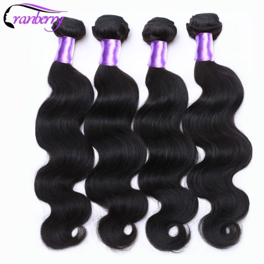 Cranberry Hair Peruvian Hair Extension Body Wave Human Hair Weave Bundles Natural Hair Bundles Extensions Non Remy Can Be Dyed