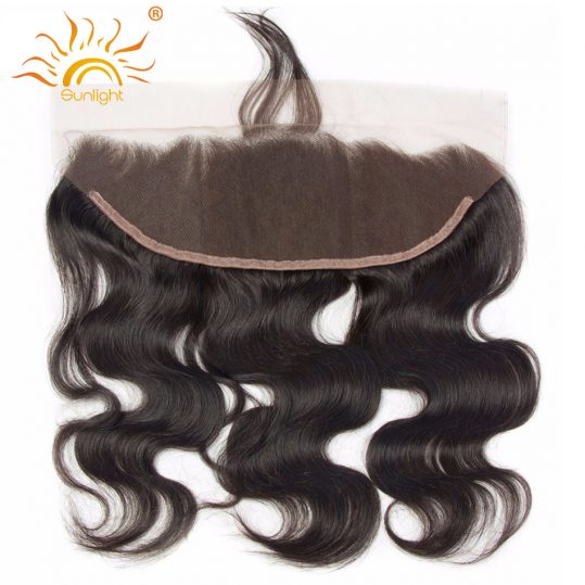Sunlight Lace Frontal Malaysian Body Wave Ear to Ear 13x4 Pre Plucked Closure Bleached Knots With Baby Hair Remy Hair