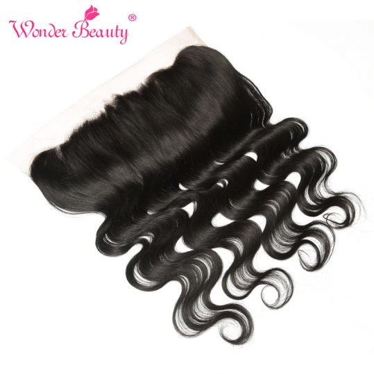 Wonder Beauty Malaysia Body Wave Remy Hair 13x4 Lace Frontal Hand Tied Ear To Ear 130% Density Free Part Lace Frontal Closure
