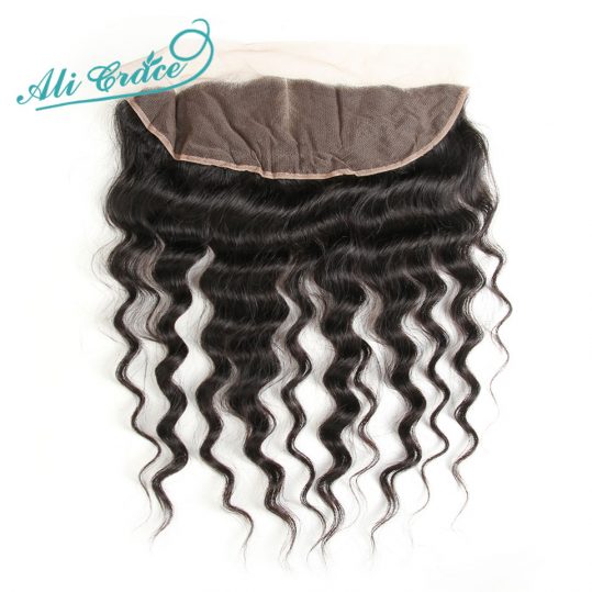 ALI GRACE Brazilian Loose Wave 13*4 Middle Part Lace Frontal Natural Color 100% Remy Human Hair 10-20 Inch Free Shipping