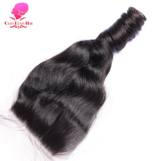 QUEEN BEAUTY HAIR Brazilian Lace Closure Loose Wave 4x4 Remy Human Hair Closure Free Part Bleached Knots With Baby Hair