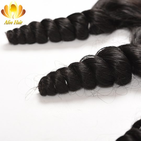 Ali Afee Loose Wave 13X4 Ear to Ear Lace Frontal with Baby Hair Brazilian Non-remy Human Hair 8-20 inches Free Shipping