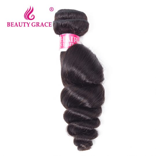 Beauty Grace Brazilian Loose Wave Human Hair Bundles 1 Piece Natural Color Remy Hair Weaving 10-26 Inches Free Shipping