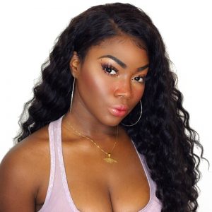 CARA 360 Lace Frontal Closure Loose Wave Pre Plucked Natural Hairline With Baby Hair Non-Remy Hair