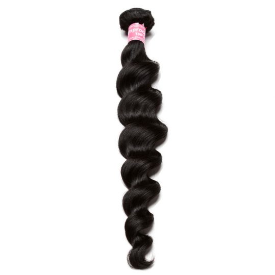 Brazilian Virgin Hair Bundles 100% Human Hair Weave Loose Wave Bundles Natural Color 10"-28" CARA 1 Piece