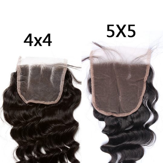 5x5 Lace Closure With Baby Hair Loose Wave Brazilian Remy Hair 100% Human Hair Bleached Knots Closure Honey Queen Free Shipping