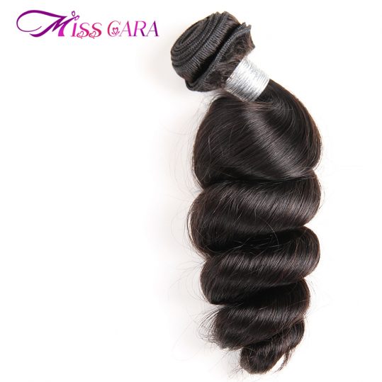 Miss Cara Hair Peruvian Loose Wave Bundles 100% Human Hair Extension Natural Black Color Hair Non Remy Weft Bundle Free Shipping