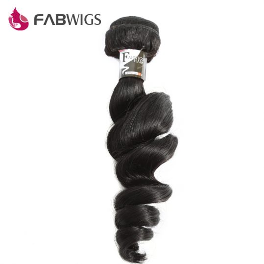 Fabwigs Peruvian Loose Wave Hair Bundles 10-28inch 100% Human Hair Weave Natural Color Remy Hair Free Shipping