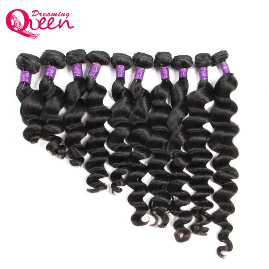 Peruvian Loose Wave 100% Remy Human Hair Extension Weave Bundles 8-30 inch instock Dreaming Queen Hair Natural Black Color