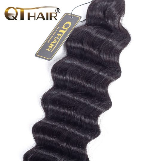 Well Hold Curl Minimal Shedding Loose Wave Weave Malaysian Hair Bundles Non Remy 100% Human Hair Weaving Natural Color QThair