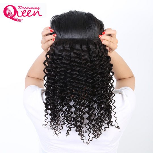 Brazilian Deep Wave Human Hair Remy Hair 100% Human Hair Weave Extension Weave bundle Dreaming Queen Hair Natural Black Color