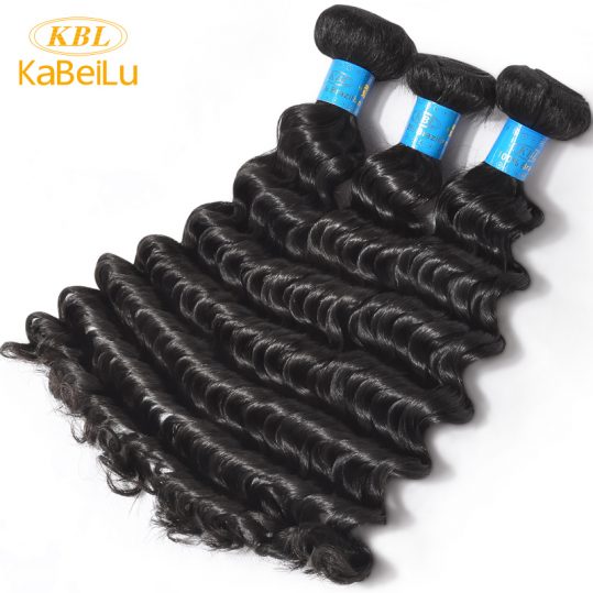 KBL Deep Wave Brazilian Virgin Hair 100% Unprocessed Human Hair Bundles Natural Color Hair Weft Extensions 10"-40" Inch