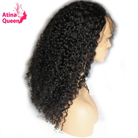 Atina Queen Glueless Full Lace Human Hair Wigs for Black Women Deep Wave Wig with Baby Hair Remy Natural Hairline Free Shipping
