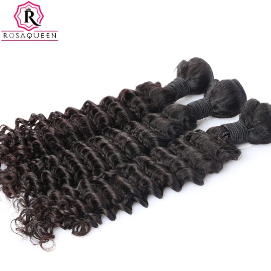 Deep Wave Brazilian Hair Weave Bundles 100% Human Hair Bundle Rosa Queen Hair Products 1pc Can Buy 3 / 4 pcs Remy Hair Extension