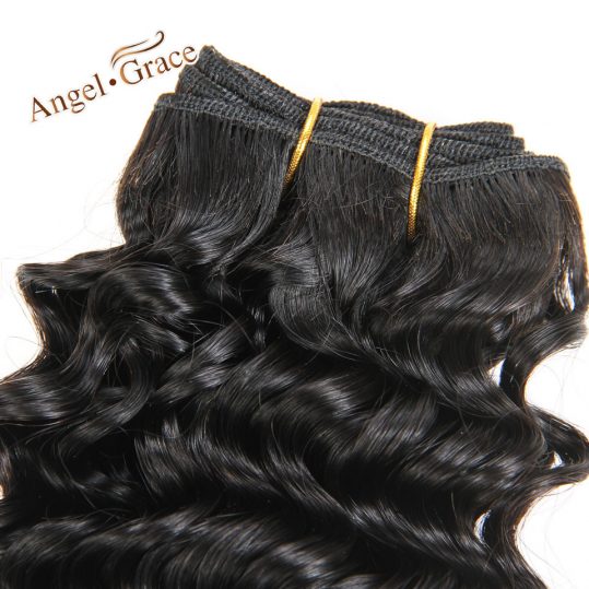 ANGEL GRACE HAIR Peruvian Remy Hair Deep Wave 100g/PC Natural Color 100% Human Hair Weave Free Shipping