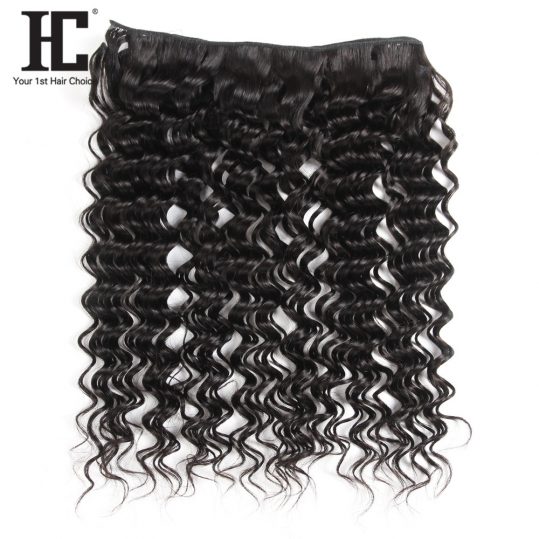 HC Hair Products Malaysian Deep Wave Hair Bundles 10-28 Inches 100% Remy Hair Weaving 100g/PC Natural Color Human Hair Extension